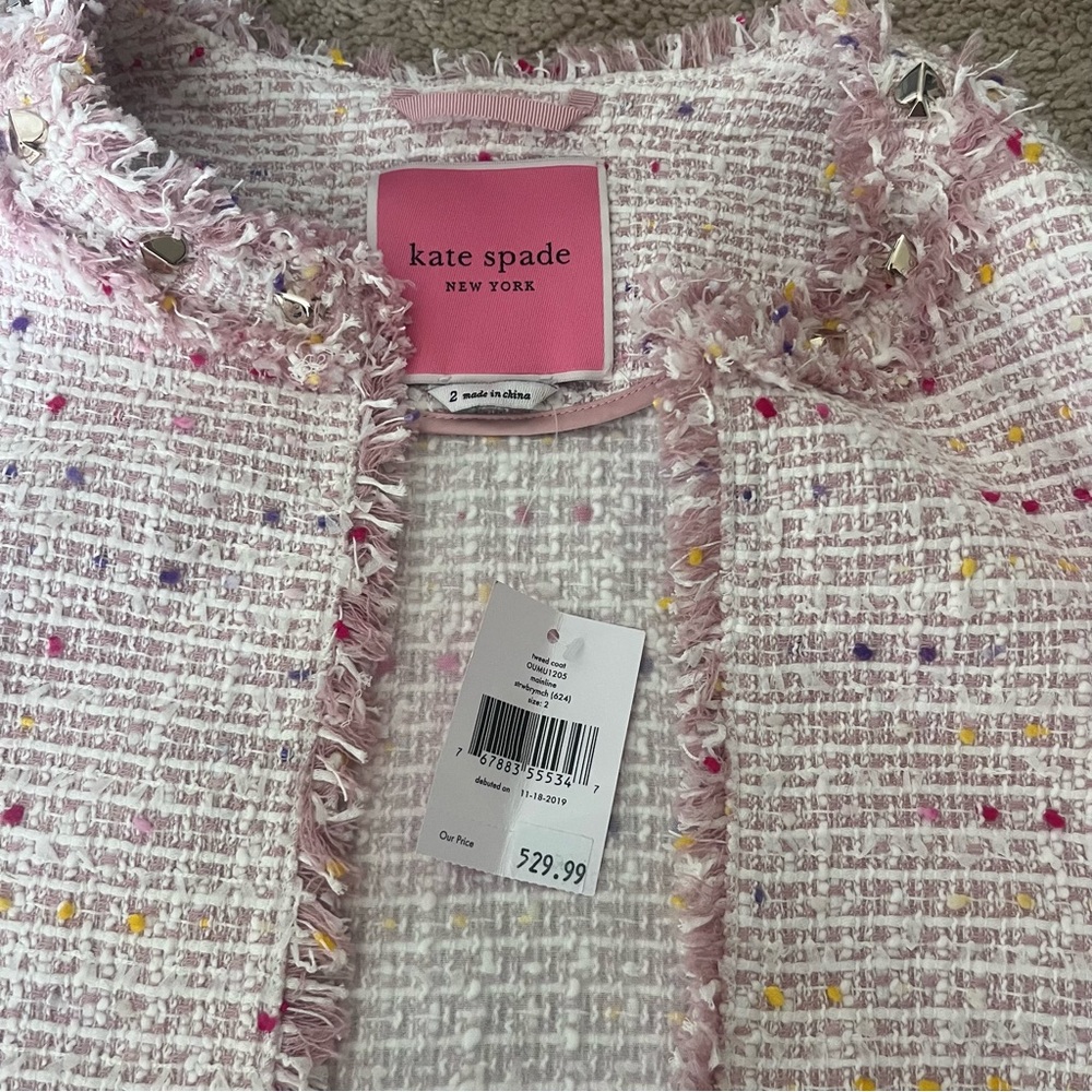 Kate Space Tweed Open Coat NWT - Picture 3 of 9